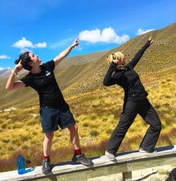 Having fun up the Crown Range
