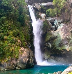 Hidden Falls on the Hollyford Track