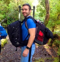 Hiker at Hollyford Track