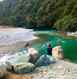 The finish line of the Hollyford