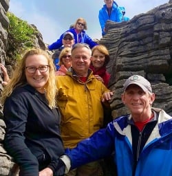 Here's the team at the Punakaiki Pancake Rocks