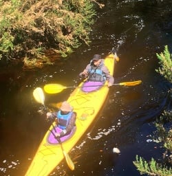Kayaking in the Okarito Lagoon