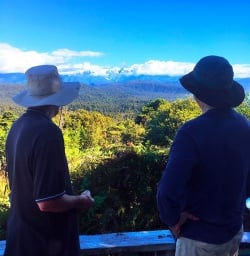 The views of Mt Tasman and Aoraki/Mt Cook from the Okarito Trig lookout. An easy walk