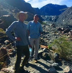 Checking out Fox Glacier