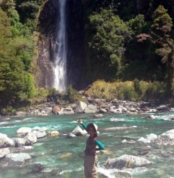 haast pass waterfall