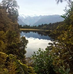 Views across Lake Matheson