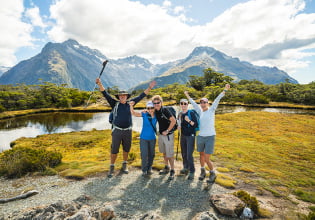 Guests at Key Summit on the Routeburn Track