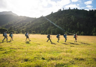 Guests walking the Nydia Track