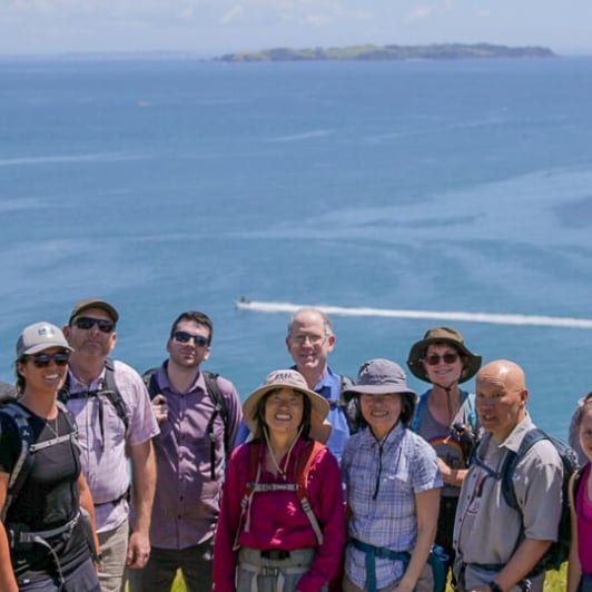 Group at Mou Waho Island, Auckland New Zealand