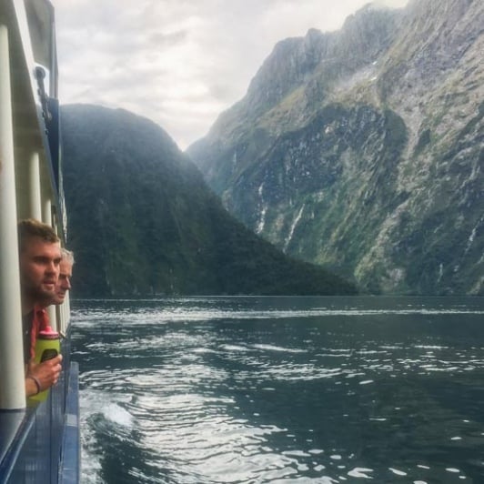 Boat Tour at Milford Sound, Fiordland National Park Southland New Zealand