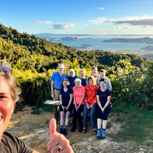 1. Guide Hayley and guests Whitianga lookout