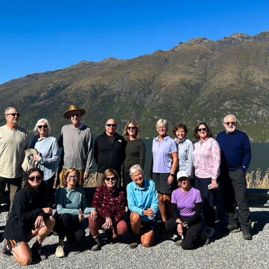 Guests at thr Devils staircase Queenstown 130125