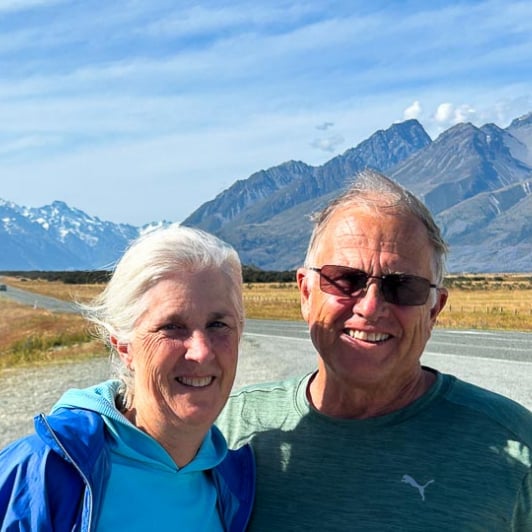 couple in Aoraki Mount Cook