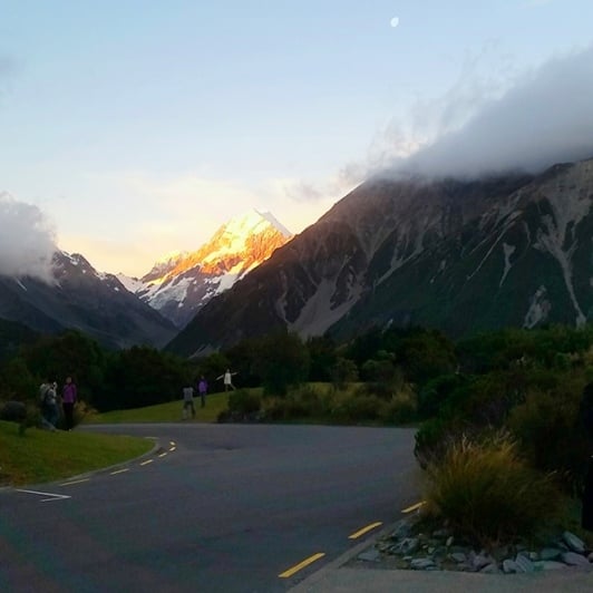 Breakfast with a view! the Hermitage Mt Cook