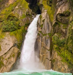 Beautiful waterfall Milford track