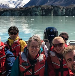 Glacier Explorer on Lake Tasman, Aoraki Mount Cook National Park Canterbury New Zealand