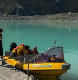 Boat Tour on Tasman Lake, Canterbury New Zealand