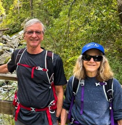 couple exploring the the Routeburn Track