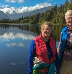 Couple at Lake Matheson, West Coast New Zealand