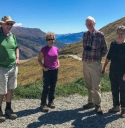 Group at Crown Range Summit, Otago New Zealand