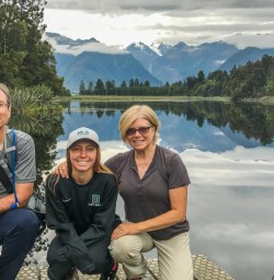 Family at Lake Matheson, West Coast New Zealand