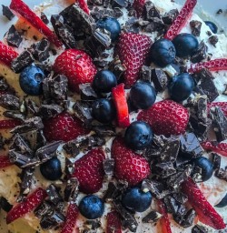Fresh Fruit & Chocolate Cake at Okarito, West Coast New Zealand