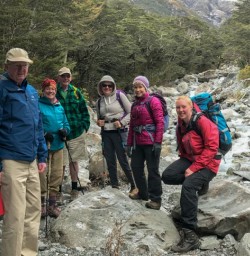 Group at Arthurs Pass National Park, Canterbury New Zealand