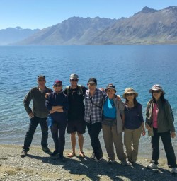 Group at Lake Wakatipu, Otago New Zealand