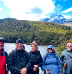 Group picture Great Walks blue sky