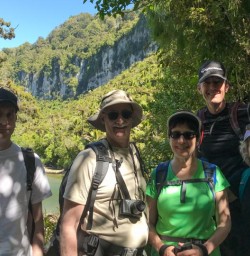 Group at Pororari River, Paparoa National Park West Coast New Zealand