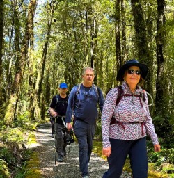 group walking on the milford track