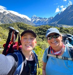 guest and guide Toni in Aoraki Mt Cook National Park KC22DEC25