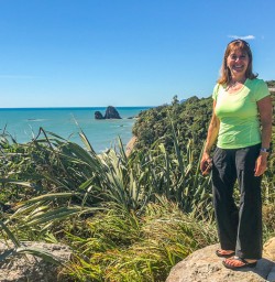 Guest at Punakaiki Pancake Rocks and Blowholes, Porarari National Park West Coast New Zealand