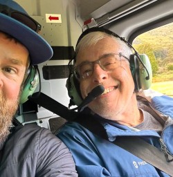 guests and guide Blake in heli in Siberia Valley GE16MAR27