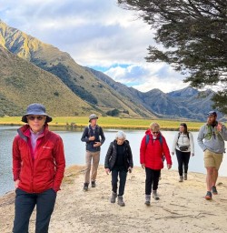 guests and guide Connor hike Moke Lake KC16MAR26