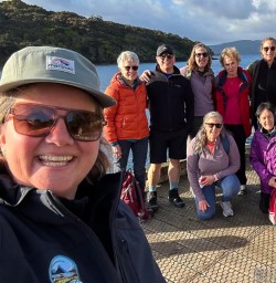 guests and guide Emily exploring Stewart Island GW18NOV25