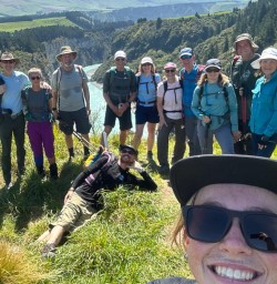 guests and guide Jamie Rakaia Gorge Walkway KC03NOV25