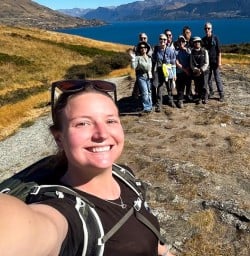 guests and guide Kelly hiking in Queenstown RM23MAR26