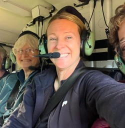 guests and guide Lisa on heli flight into Siberia Valley GE16MAR27