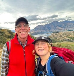 guests and guide Toni hike Rocky Mountain Track RM09MAR26