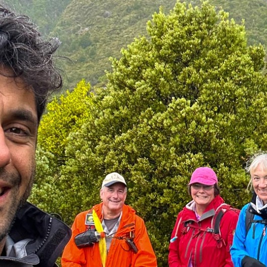 guests and guide Udi at Mt Cook National Park KC02FEB26