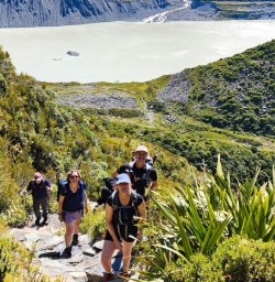 guests and guides Toni and Cullen in Mt Cook National Park KC22DEC25