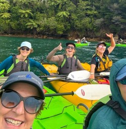 guests and guides shona and jamie kayak in queen charlotte sound MP05JAn26
