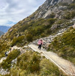 guests at Mt Cook National Park hiking MP19JAN26