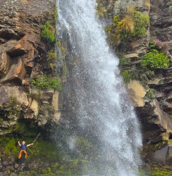 guests explore taranaki falls in tongariro national park GN23MAR26