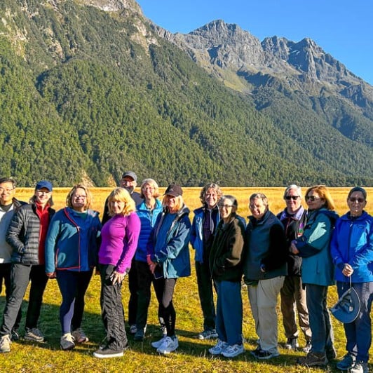 guests exploring Fiordland National Park PS02MAR26