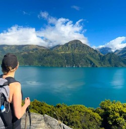 guests exploring Mou Waho Island in Wanaka GE26JAN27