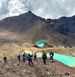 guests exploring Tongariro Alpine Crossing GN23FEb27