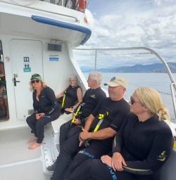 guests getting ready for their dolphin swim in Kaikoura KC23FEB26