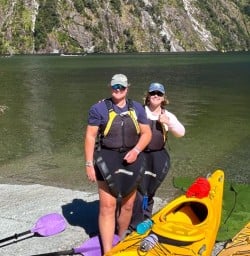 guests getting ready to kayak Milford Sound PS23MAR26